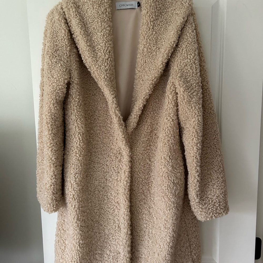 Chicwish Women's Cream Teddy Jacket